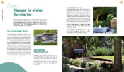 Buchcover und Innenansicht für das Buch: Duell der Gartenprofis - Gestalte deinen Traumgarten - Das Buch zur Gartensendung im ZDF