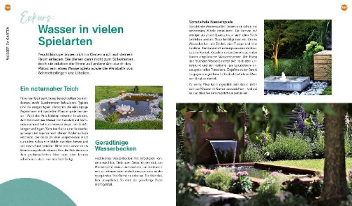 Buchcover und Innenansicht für das Buch: Duell der Gartenprofis - Gestalte deinen Traumgarten - Das Buch zur Gartensendung im ZDF