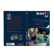 Buchcover und Innenansicht für das Buch: Die drei ??? Kids: Schattendiebe. 30 spannende Ratekrimis!