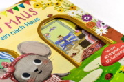Buchcover und Innenansicht für das Buch: Milly Maus lädt ein nach Haus