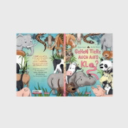 Buchcover und Innenansicht für das Buch: Gehen Tiere auch aufs Klo?