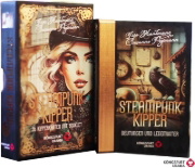 Buchcover und Innenansicht für das Buch: Steampunk Kipper - 36 Kipperkarten und 144-seitiges Booklet (Cyberpunk)