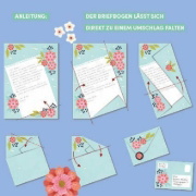 Buchcover und Innenansicht für das Buch: Post für dich. Blumen