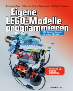 Buchcover und Innenansicht für das Buch: Eigene LEGO®-Modelle programmieren