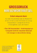 Buchcover und Innenansicht für das Buch: Großdruck Kreuzworträtsel - Band 5 - Über 280 Rätsel in großer Schrift für Senioren & Erwachsene