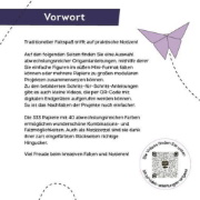 Buchcover und Innenansicht für das Buch: 333 Origami Minis - Happy Paper - Dein dekorativer Wendeblock zum kreativen Falten & Notieren