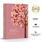 Buchcover und Innenansicht für das Buch: DEIN LEBEN IN EINEM BUCH (rosé)