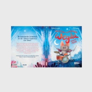 Buchcover und Innenansicht für das Buch: Die kleine Fledermaus Wegda: Wegda macht Musik