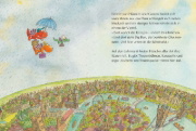 Buchcover und Innenansicht für das Buch: Der kleine Drache Kokosnuss reist um die Welt