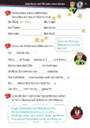 Buchcover und Innenansicht für das Buch: Die drei ??? Kids: Mein Übungsheft Deutsch 2. Klasse - Richtig schreiben