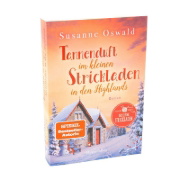 Buchcover und Innenansicht für das Buch: Tannenduft im kleinen Strickladen in den Highlands