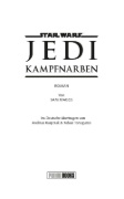 Buchcover und Innenansicht für das Buch: Star Wars: Jedi - Battle Scars