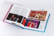 Buchcover und Innenansicht für das Buch: Eurovision Song Context: Seven decades of Sequins, Joy and Magical Musical Memories