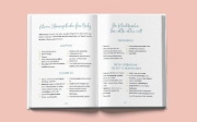 Buchcover und Innenansicht für das Buch: Das unkitschige Schwangerschaftstagebuch (Punkte-Edition)