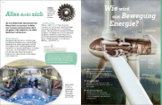 Buchcover und Innenansicht für das Buch: WAS IST WAS Grüne Energie. Power für die Zukunft