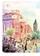 Buchcover und Innenansicht für das Buch: Enola Holmes (Comic). Band 3