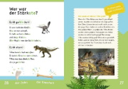 Buchcover und Innenansicht für das Buch: Dein Lesestart: Weißt du schon alles über Dinos? Ab 1. Klasse