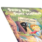 Buchcover und Innenansicht für das Buch: Prinz Puk, Pony Schnaub und das Zappenduster