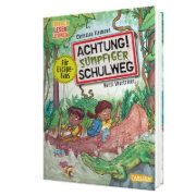 Buchcover und Innenansicht für das Buch: Achtung!: Sumpfiger Schulweg