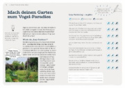 Buchcover und Innenansicht für das Buch: Dein Projekt. Dein Guide. Gartenvögel einladen & verwöhnen