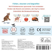 Buchcover und Innenansicht für das Buch: Erstes Lernen Fühl-Leporello. Tiere