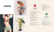 Buchcover und Innenansicht für das Buch: Abnehmen am Bauch - Das Rezeptbuch