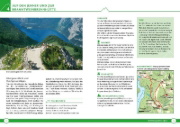 Buchcover und Innenansicht für das Buch: 50 entspannte Wandertouren in den Bayerischen Alpen