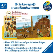 Buchcover und Innenansicht für das Buch: Wieso? Weshalb? Warum? Stickerheft: Piraten