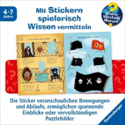 Buchcover und Innenansicht für das Buch: Wieso? Weshalb? Warum? Stickerheft: Piraten