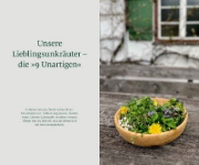 Buchcover und Innenansicht für das Buch: Köstliches Unkraut