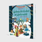 Buchcover und Innenansicht für das Buch: Weihnachtstrubel im Winterwald