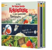 Buchcover und Innenansicht für das Buch: Der kleine Drache Kokosnuss in drei spannenden Abenteuern