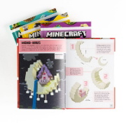Buchcover und Innenansicht für das Buch: Minecraft Bite-Size Builds. Awesome Mini-Builds Collection