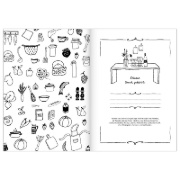 Buchcover und Innenansicht für das Buch: Rezeptbuch zum Selberschreiben in rosa