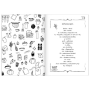Buchcover und Innenansicht für das Buch: Rezeptbuch zum Selberschreiben in rosa