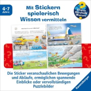 Buchcover und Innenansicht für das Buch: Wieso? Weshalb? Warum? Stickerheft - Flugzeuge