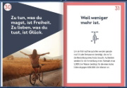 Buchcover und Innenansicht für das Buch: 100 Gründe, warum Fahrradfahrer glücklicher sind