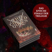 Buchcover und Innenansicht für das Buch: The Cursed Queen | Dolch des Thanatos (Band 3)