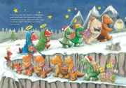 Buchcover und Innenansicht für das Buch: Der kleine Drache Kokosnuss - Fröhliche Weihnachtszeit