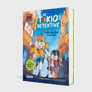 Buchcover und Innenansicht für das Buch: Die Tokio-Detektive: Yoshi und Ben ermitteln