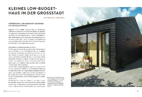 Buchcover und Innenansicht für das Buch: Low Budget Architektenhäuser