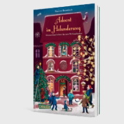 Buchcover und Innenansicht für das Buch: Advent im Holunderweg - 24 neue Geschichten bis zum Weihnachtsfest