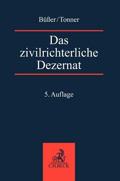 Buchcover und Innenansicht für das Buch: Das zivilrichterliche Dezernat