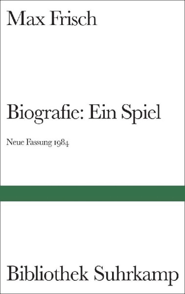 Buchcover und Innenansicht für das Buch: Biografie: Ein Spiel. Neue Fassung 1984