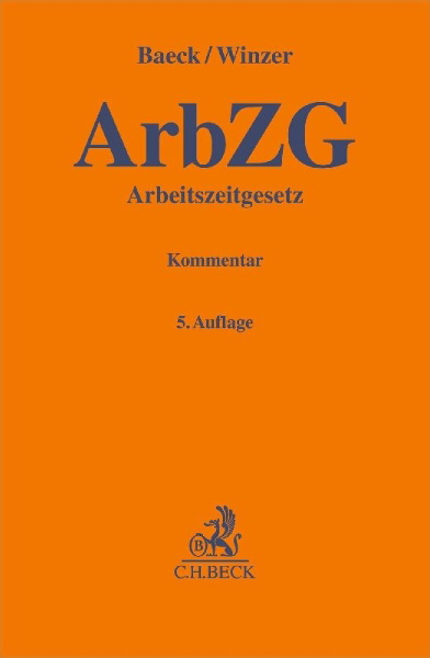 Buchcover und Innenansicht für das Buch: Arbeitszeitgesetz. ArbZG