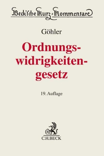Buchcover und Innenansicht für das Buch: Gesetz über Ordnungswidrigkeiten. OWiG