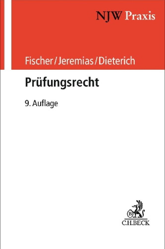 Buchcover und Innenansicht für das Buch: Prüfungsrecht