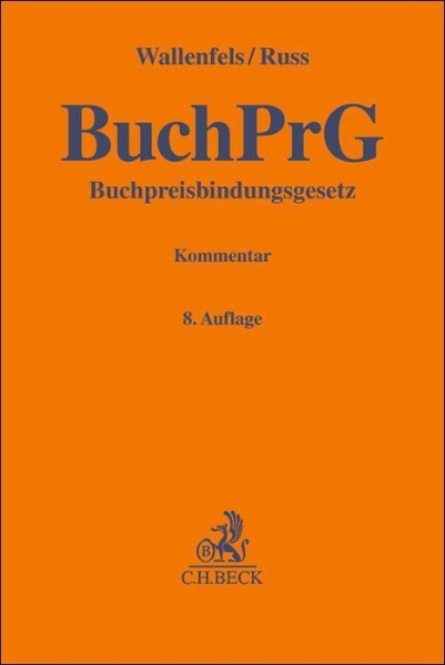 Buchcover und Innenansicht für das Buch: Buchpreisbindungsgesetz. BuchPrG