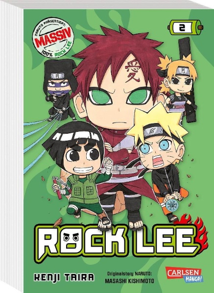 Buchcover und Innenansicht für das Buch: Rock Lee no Seishun Full Power Ninden