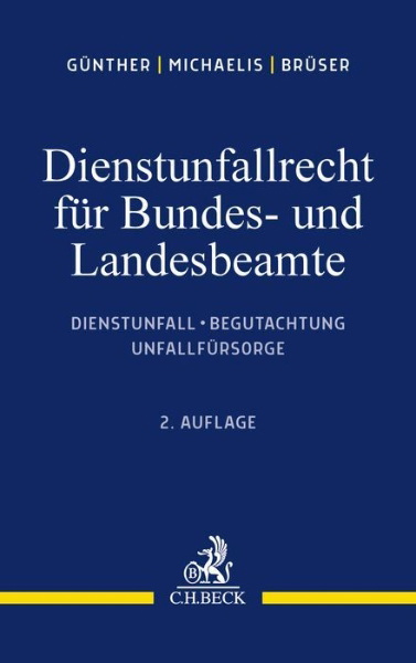 Buchcover und Innenansicht für das Buch: Dienstunfallrecht für Bundes- und Landesbeamte